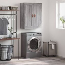 Berkfield Home Wall Mounted Cabinet Grey Sonoma 69.5x34x90 cm Engineered Wood