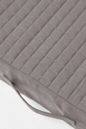 Homescapes Quilted Cotton 2 Seater Orthopaedic Booster Cushion Cover in Charcoal - thumbnail 6