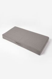 Homescapes Quilted Cotton 2 Seater Orthopaedic Booster Cushion Cover in Charcoal - thumbnail 5