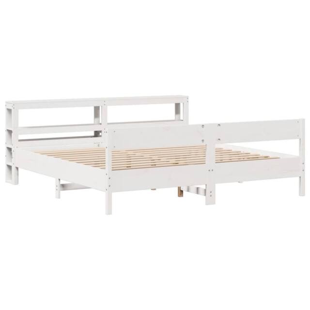 Berkfield Home Decorative Bed Frame without Mattress White 180x200 cm Super King - image 1