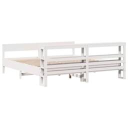 Berkfield Home Decorative Bed Frame without Mattress White 180x200 cm Super King - thumbnail 6