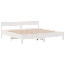 Berkfield Home Decorative Bed Frame without Mattress White 180x200 cm Super King - thumbnail 7