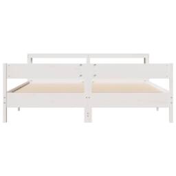 Berkfield Home Decorative Bed Frame without Mattress White 180x200 cm Super King - thumbnail 4