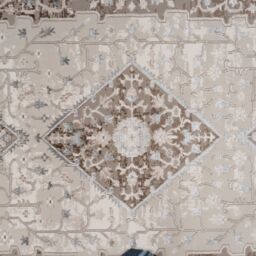 Kukoon Beige Traditional Medallion Luxury Sheen Rug - Size: 120 cm x 170 cm - thumbnail 3
