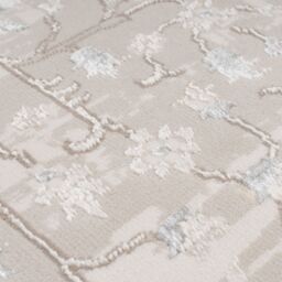Kukoon Beige Traditional Medallion Luxury Sheen Rug - Size: 120 cm x 170 cm - thumbnail 4
