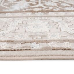 Kukoon Beige Traditional Medallion Luxury Sheen Rug - Size: 120 cm x 170 cm - thumbnail 5
