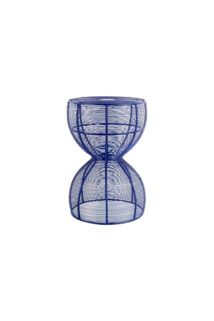 PRESENT TIME Leitmotiv Iron Side Table Cuerda Doble - Cobalt Blue - image 1