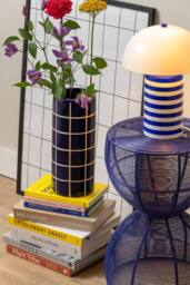 PRESENT TIME Leitmotiv Iron Side Table Cuerda Doble - Cobalt Blue - thumbnail 2