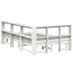 Berkfield Home Decorative Bookcase Bed without Mattress White 140x190cm Solid Wo - Size: 140x190 cm - thumbnail 9