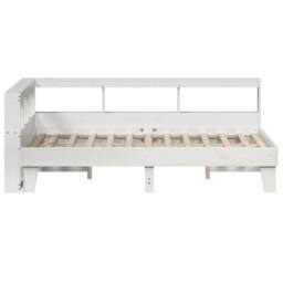 Berkfield Home Decorative Bookcase Bed without Mattress White 140x190cm Solid Wo - Size: 140x190 cm - thumbnail 8