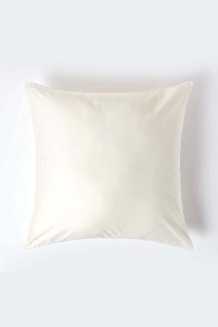 Homescapes Continental Egyptian Cotton Pillowcase 1000 TC, 60 x 60 cm in Cream - image 1