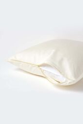 Homescapes Continental Egyptian Cotton Pillowcase 1000 TC, 60 x 60 cm in Cream - thumbnail 3