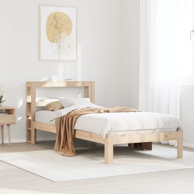Berkfield Home Bed Frame with Headboard without Mattress 90x200 cm in Brown - image 1