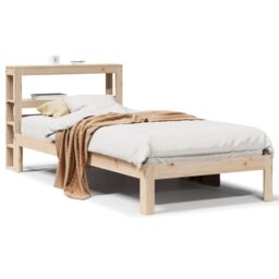 Berkfield Home Bed Frame with Headboard without Mattress 90x200 cm in Brown - thumbnail 2