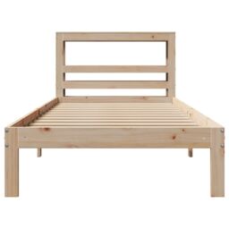 Berkfield Home Bed Frame with Headboard without Mattress 90x200 cm in Brown - thumbnail 4