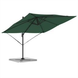 Berkfield Home Cantilever Roma Parasol Green 286x285x265 cm Aluminium - Size: 286 x 285 x 265 cm - thumbnail 3