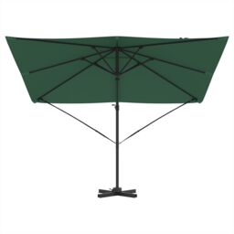 Berkfield Home Cantilever Roma Parasol Green 286x285x265 cm Aluminium - Size: 286 x 285 x 265 cm - thumbnail 5