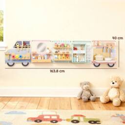 AIYAPLAY Wooden Busy Board, 5 in 1 Wall Panel Sensory Toy for Kids - thumbnail 3