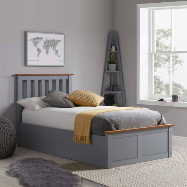 Birlea Phoenix Ottoman Storage Bed Frame in Grey - Size: Single - image 1