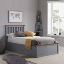 Birlea Phoenix Ottoman Storage Bed Frame in Grey - Size: Single