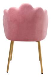 Living and Home Shell-Back Dressing Table Chair with Adjustable Feet in Pink - thumbnail 6