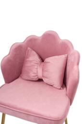 Living and Home Shell-Back Dressing Table Chair with Adjustable Feet in Pink - thumbnail 9