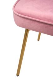 Living and Home Shell-Back Dressing Table Chair with Adjustable Feet in Pink - thumbnail 7