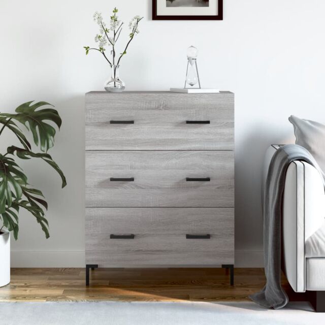 Berkfield Home Sideboard Grey Sonoma 69.5x34x90 cm Engineered Wood - image 1