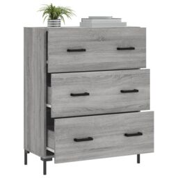 Berkfield Home Sideboard Grey Sonoma 69.5x34x90 cm Engineered Wood - thumbnail 4