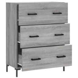 Berkfield Home Sideboard Grey Sonoma 69.5x34x90 cm Engineered Wood - thumbnail 6