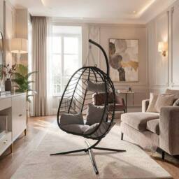 GAVENO CAVAILIA Eclipse Hanging Chair Black