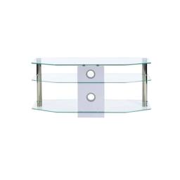 Moderna MMT Clear Glass TV Stand 115cm for Up to 55 Inch LED 4K TV - thumbnail 3