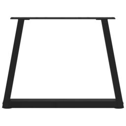 Berkfield Home Dining Table Legs V-Shape 2 pcs Black 70x(42-43.3) cm Steel - thumbnail 5