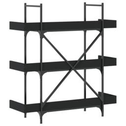Berkfield Home Decorative Bookcase 3-Tier Black 100x33x108.5 cm Engineered Wood - thumbnail 6