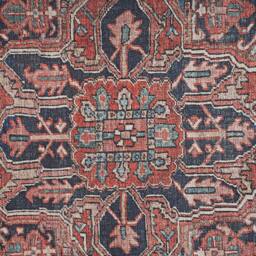 Kukoon Washable Runner Rug Terracotta Distressed Long Hallway Carpet Mat 60cm x 240cm in Red - Size: 60 cm x 240 cm - thumbnail 5