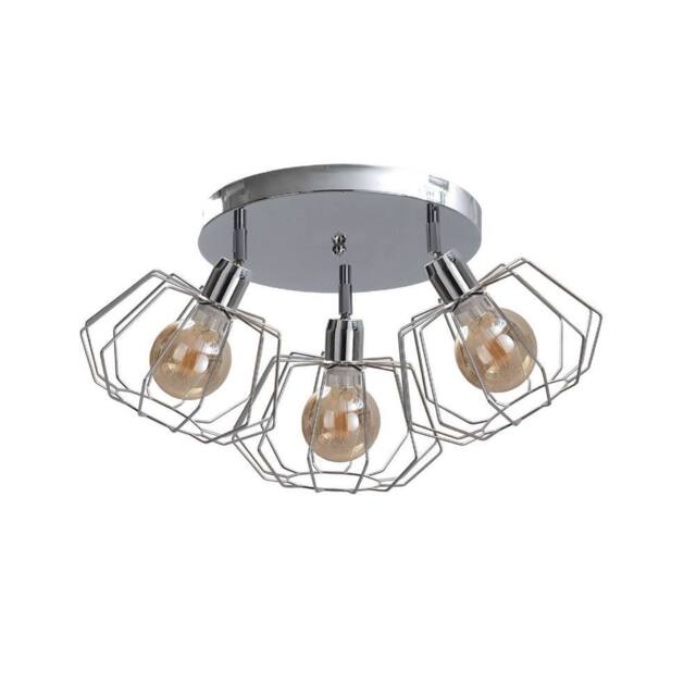 Netlighting Luna Ceiling Spotlight Clusters Silver 32cm 3x E27