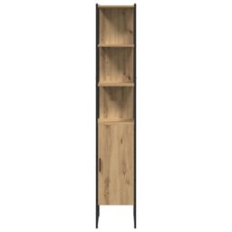 Berkfield Home Bathroom Cabinet Artisan Oak 33x33x185, 5 cm Engineered Wood in Brown - thumbnail 6