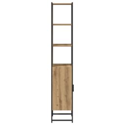 Berkfield Home Bathroom Cabinet Artisan Oak 33x33x185, 5 cm Engineered Wood in Brown - thumbnail 7