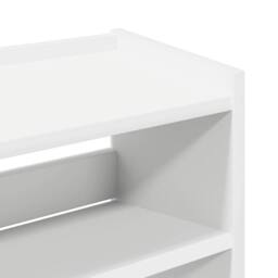 Berkfield Home Shoe Rack White 60x25x62 cm Engineered Wood - Size: 60 x 25 x 62 cm - thumbnail 7
