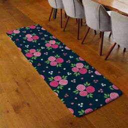 Benjamin Tate Design Rose Bud Pattern Runner Rug in Natural - Size: 67 cm x 230 cm - thumbnail 2