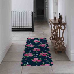 Benjamin Tate Design Rose Bud Pattern Runner Rug in Natural - Size: 67 cm x 230 cm - thumbnail 3