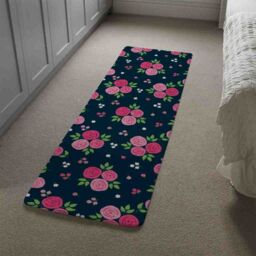 Benjamin Tate Design Rose Bud Pattern Runner Rug in Natural - Size: 67 cm x 230 cm - thumbnail 4