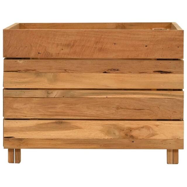 Berkfield Home Raised Bed 50x40x38 cm Solid Wood Teak & Steel in Brown - Size: 50 x 40 x 38 cm - image 1