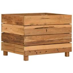 Berkfield Home Raised Bed 50x40x38 cm Solid Wood Teak & Steel in Brown - Size: 50 x 40 x 38 cm - thumbnail 9