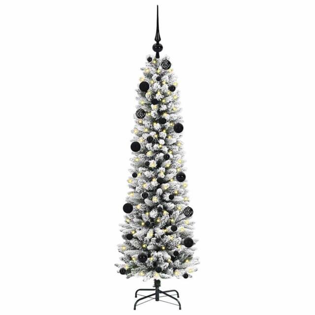 Berkfield Home Stunning Artificial Christmas Tree with 150 LEDs Green & white - image 1