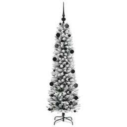 Berkfield Home Stunning Artificial Christmas Tree with 150 LEDs Green & white - thumbnail 4