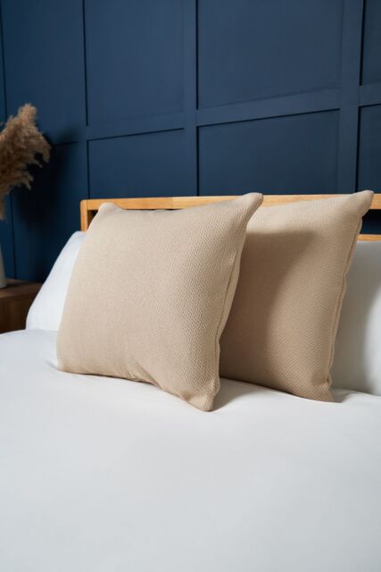BHS Snow Fleece Cushion in Gold - Size: 45 cm x 45 cm - image 1