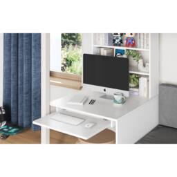 Noomi Eino High Sleeper with Futon Sofa & Desk in Black - Size: EU Single - thumbnail 2