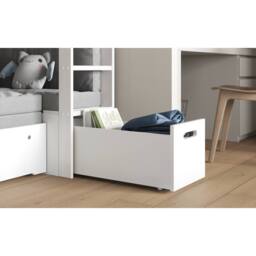 Noomi Eino High Sleeper with Futon Sofa & Desk in Black - Size: EU Single - thumbnail 3