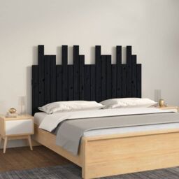 Berkfield Home Wall Headboard Black 127.5x3x80 cm Solid Wood Pine - thumbnail 1